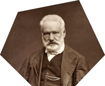 Schriftsteller Victor Hugo 1876 fotografiert von Etienne Carjat in Braunstich